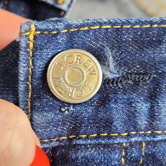 J Crew Jeans Womens 29 Blue Hipslung Dark Wash Crop Capri Denim Low Rise - Picture 13 of 13